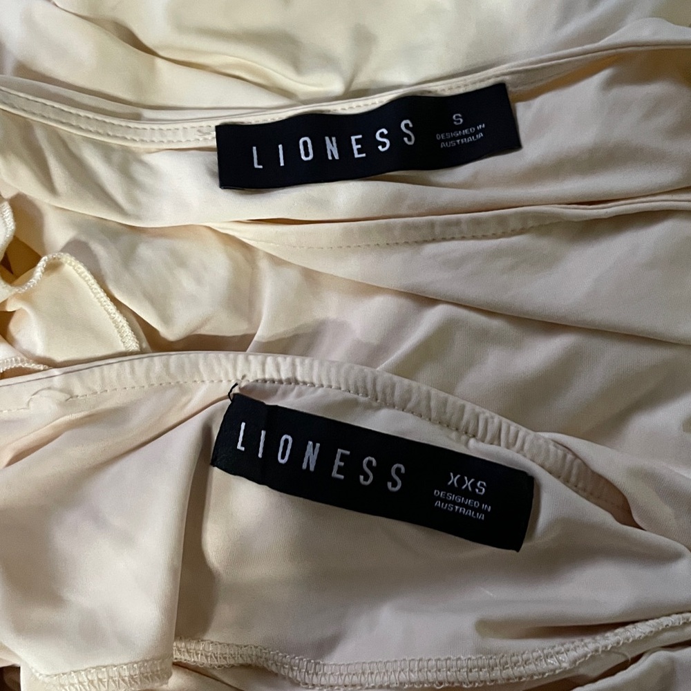 Lioness Cream Ruffle Tank Top & Ruffle High Low Skirt Set - Picture 8 of 9